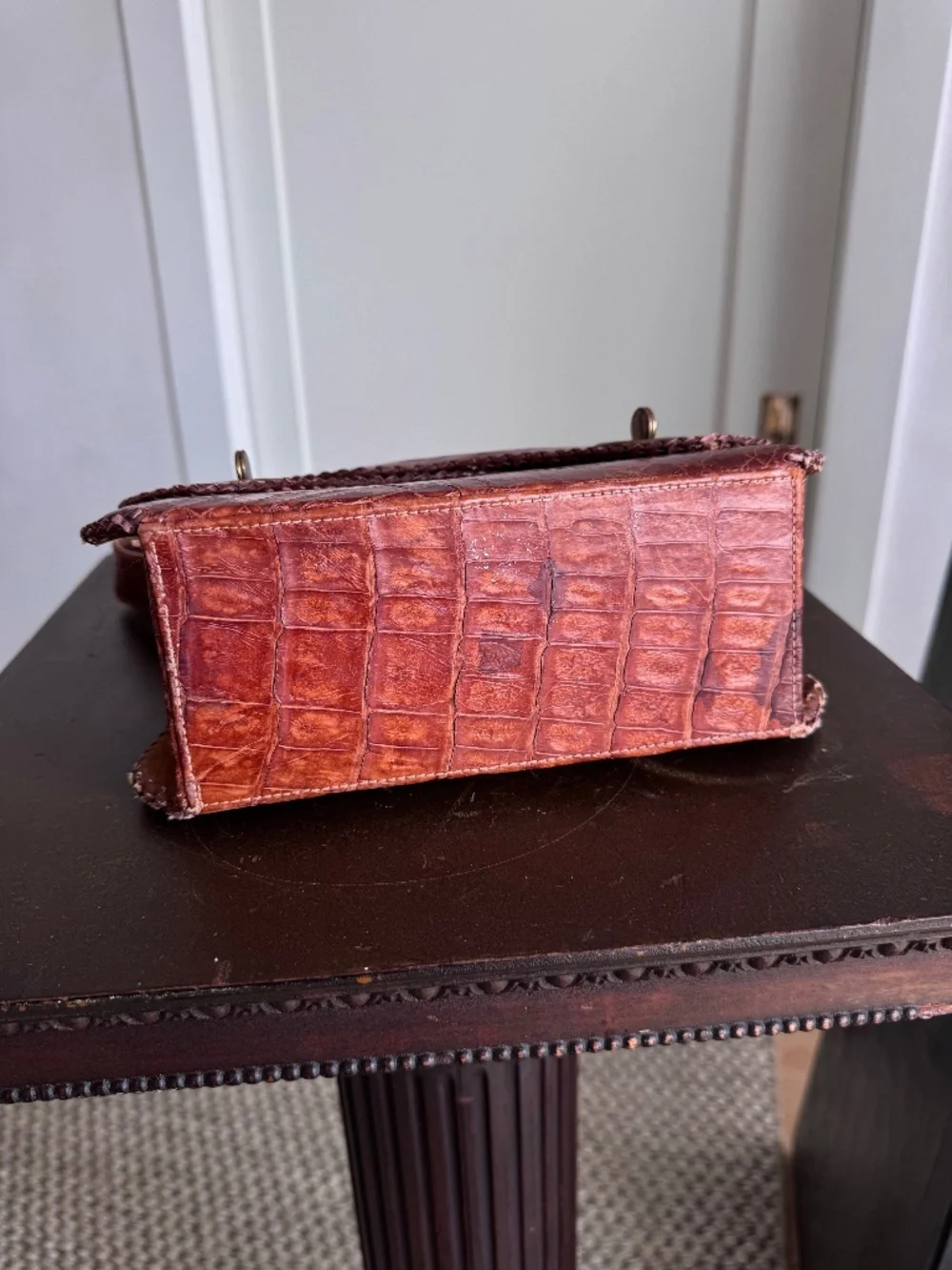 Vintage Authentic Alligator Handbag from 1949
